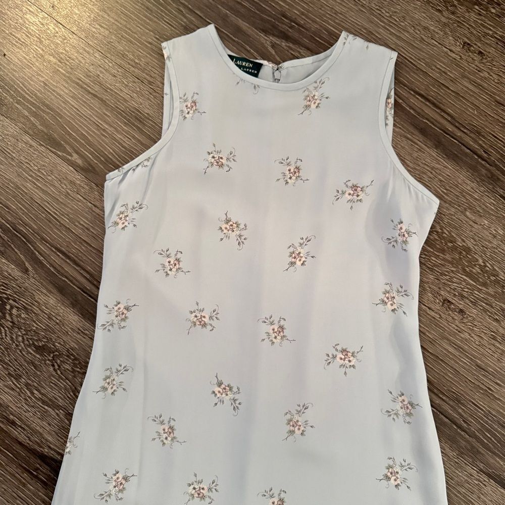Ralph Lauren Vintage Sleeveless Silk Floral Maxi Dress - Picture 3 of 6
